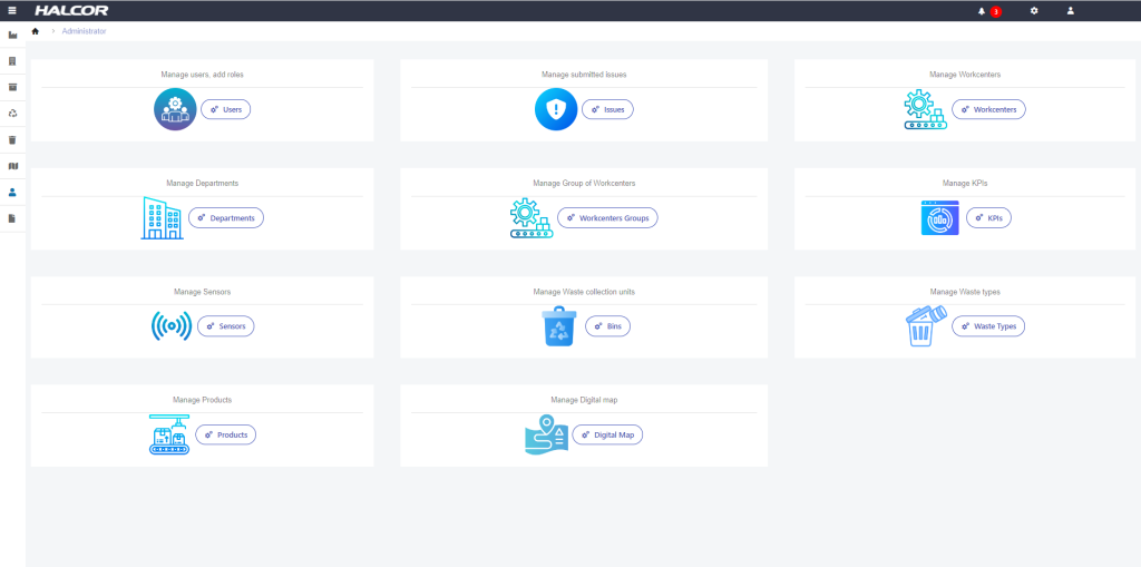 admin page